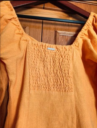 Vestido mini algodón naranja Billabong Talla S