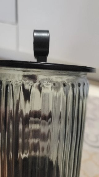 Lámpara Balcón Cristal Metal Negra