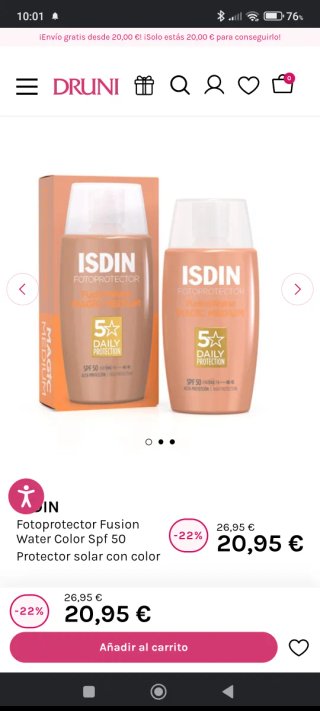 ISDIN Fotoprotector Fusion Water Color Beige