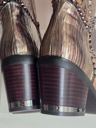 Botas Alma en Pena Talla 38 Marrón y Dorado