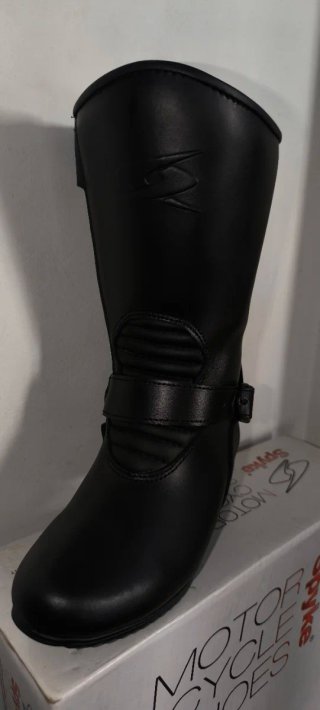 Stivali da Moto Spyke Donna / Bambina Neri in Pelle