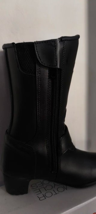 Stivali da Moto Spyke Donna / Bambina Neri in Pelle