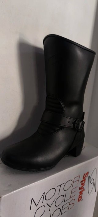 Stivali da Moto Spyke Donna / Bambina Neri in Pelle