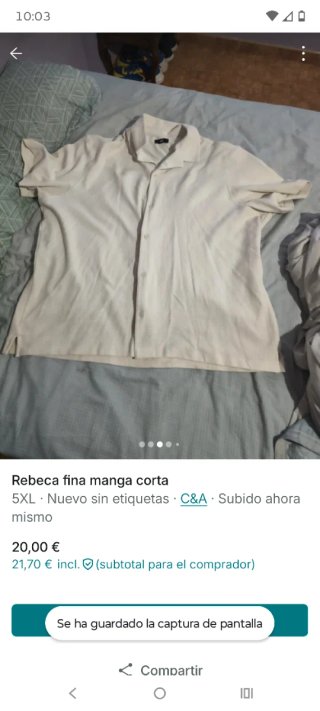 Camisa C&A fina manga corta beige 5XL