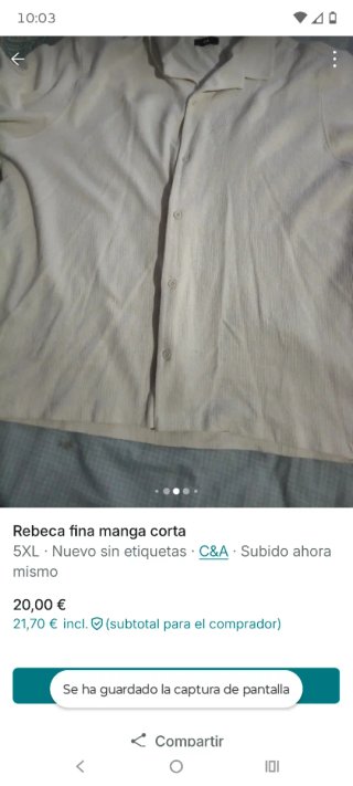 Camisa C&A fina manga corta beige 5XL