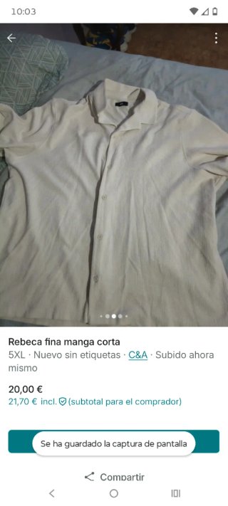 Camisa C&A fina manga corta beige 5XL