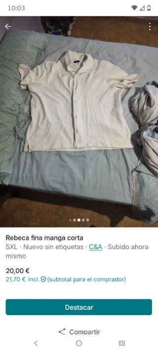 Camisa C&A fina manga corta beige 5XL