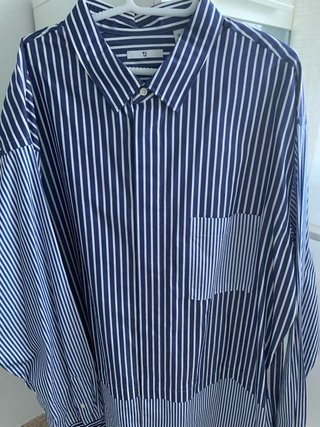 Camisa Uniqlo x Jil Sander Rayas Azules