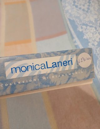 Copriletto matrimoniale beige/rosa