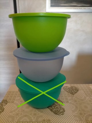 Tupperware Ciotola con Coperchio Blu
