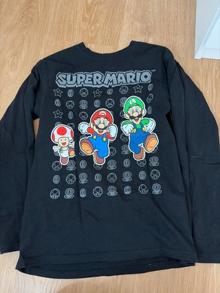 Camiseta Super Mario Bros Manga Larga