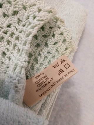 Set Asciugamani Beige con Pizzo