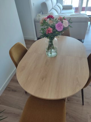 Mesa comedor extensible madera 4/6 personas