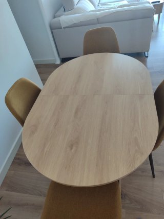 Mesa comedor extensible madera 4/6 personas