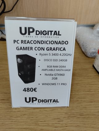 PC REACONDICIONADO Gaming AMD Ryzen 5-3400G 8GB