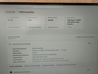 PC REACONDICIONADO Gaming AMD Ryzen 5-3400G 8GB