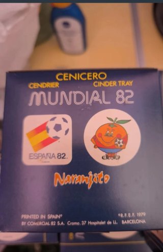 Cenicero Mundial 82 Naranjito Fútbol