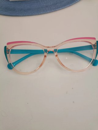 Gafas Retro Rosas y Turquesa
