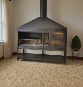 Parrilla Elevable Para Brasas De Leña