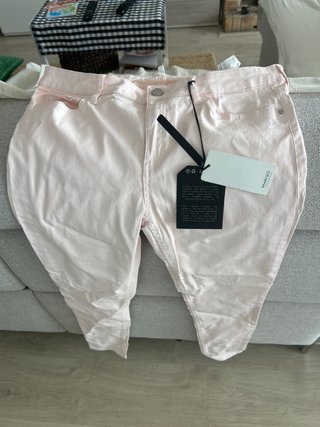 Pantalón Mango Lycra Rosa Talla 40