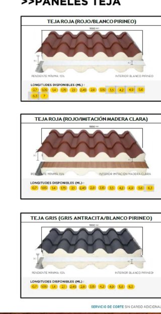 Panel Sándwich Teja Marrón 240x100