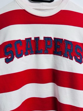 Sudadera Scalpers rayas roja y blanca T/XS