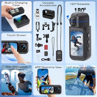 Cámara 360° Táctil + Accesorios