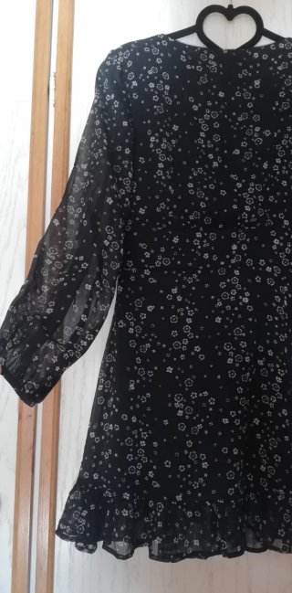 Vestito estivo fantasia floreale nero