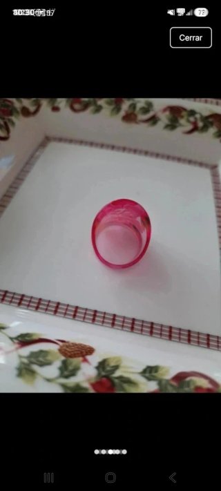 Anillo rosa flor pintada a mano