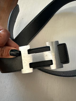 Cintura Hermes H fibbia argento