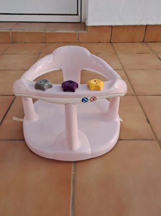 Soporte Bañera Bebé Rosa Estrellas