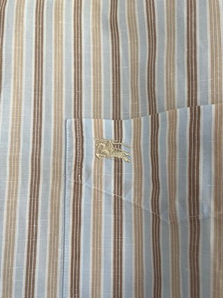 Camisa Burberry Lino y Algodón Rayas
