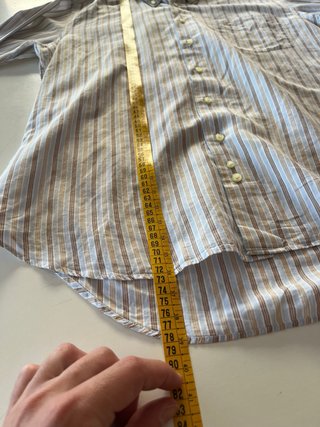 Camisa Burberry Lino y Algodón Rayas