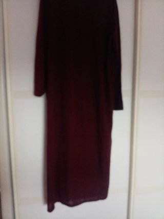 Vestido largo punto fijo burdeos Talla 46