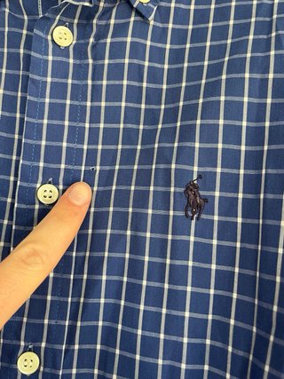 Camisa Polo Ralph Lauren cuadros azul