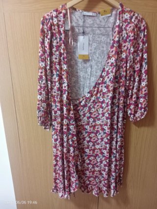 Vestido flores Lefties XL