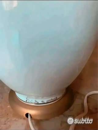 Lampada Ceramica Dipinta A Mano