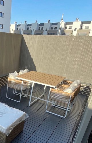 Mesa de Jardín Madera y Metal