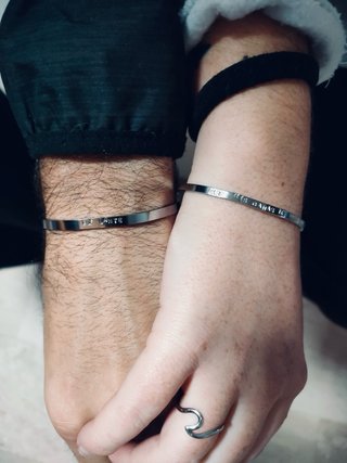 Pulsera acero personalizada plata/oro/oro rosa