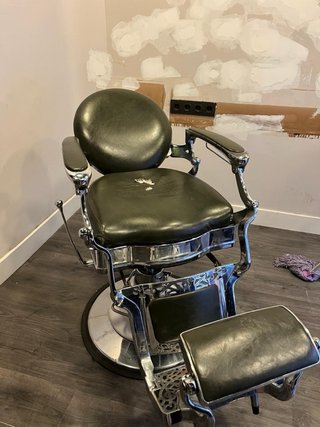 Sillón Barbero Vintage Piel y Metal
