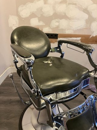 Sillón Barbero Vintage Piel y Metal