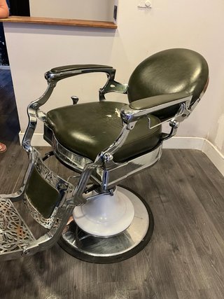 Sillón Barbero Vintage Piel y Metal