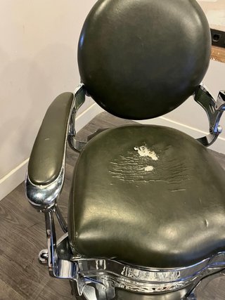 Sillón Barbero Vintage Piel y Metal