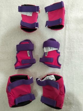 Set 3 Protectores Oxelo Manos Codos Rodillas