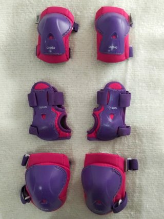 Set 3 Protectores Oxelo Manos Codos Rodillas