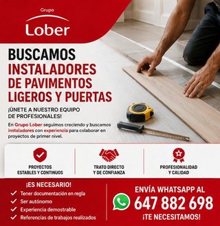 Grupo Lober busca instaladores autónomos