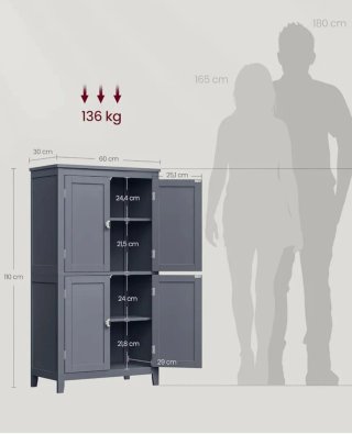 VASAGLE Mueble de Baño, Armario de Cocina y Almace