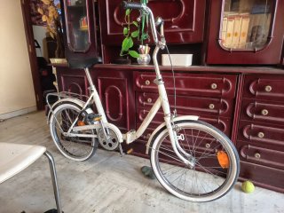 Bicicleta Vintage Plegable Blanca