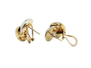 Pendientes de Oro Bicolor 18 Kt. 6 gr. de 2a mano