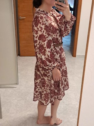 Vestido estampado flores con cinturón